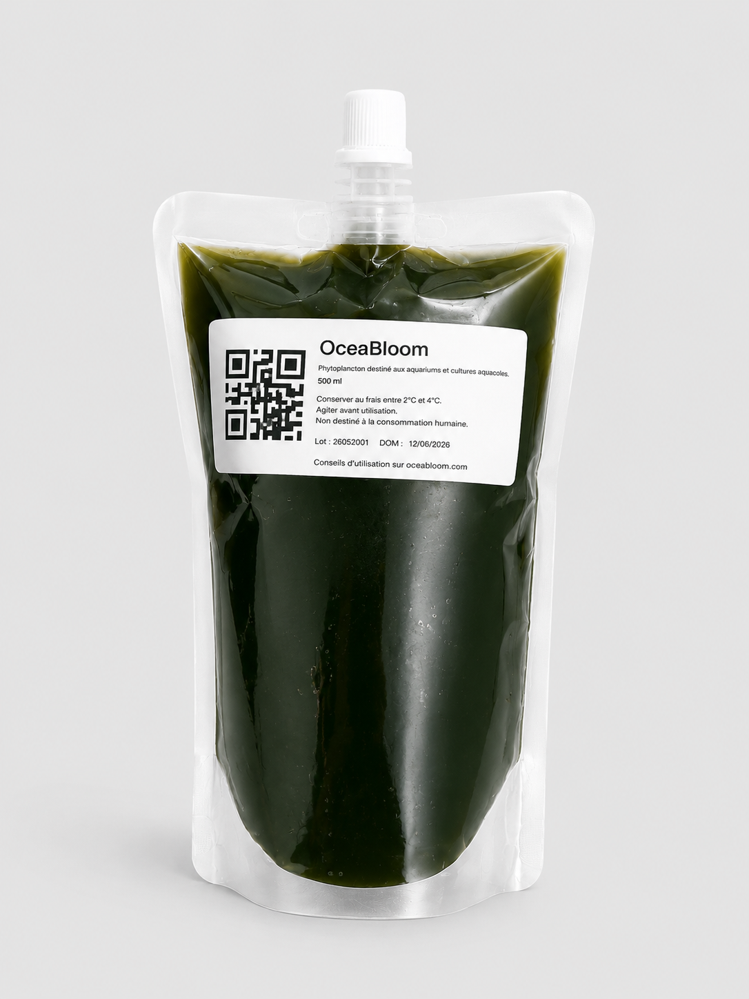 Poche de phytoplancton ultra-frais pour aquarium